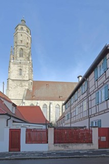 Late Gothic St. Georg church with Daniel church tower, Nördlingen, Bavaria, Germany