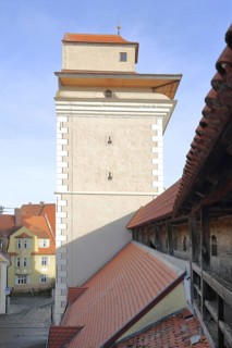 Reimlingen Gate and historic rampart with city wall, city tower, city gate, city fortification,