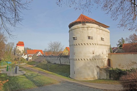 Old bastion and historic city wall, city fortification, defensive defence tower, fortification,