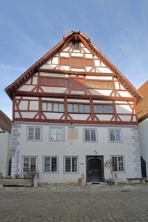Former tanner house built 15th century, half-timbered house, Vordere Gerbergasse, Nördlingen,