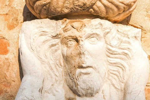 Mori statue at Campo dei Mori, Venice, Veneto, Italy
