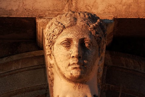 Head of a woman on the colonnade of the Biblioteca Nazionale Marciana (National St Mark's Library)