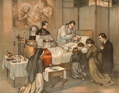 Scene from the biblical story, The term Last Oiling in Christian tradition refers to the sacrament,