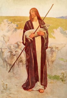 Scene from the biblical story, The Good Shepherd, is a central metaphor for Jesus Christ in the
