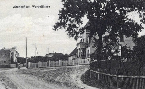 Altenhof am Werbellinsee, today Barnim district, Brandenburg, Germany, postcard, view around 1900 -