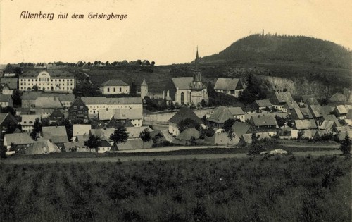 Altenberg with the Geisingberg, today Saxon Switzerland-Eastern Ore Mountains district, Saxony,