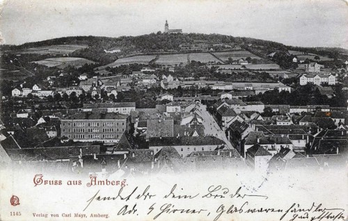 Amberg in der Upper Palatinate, Bavaria, Germany, postcard, view around 1900 - 1910, historical,
