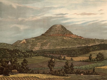 Hohenstaufen, a 684 m high Zeugenberg in front of the Swabian Jura near Göppingen,