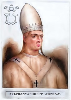 Stephen IV (V) (died 24 January 817 in Rome) succeeded Leo III as Pope from 22 June 816 to 24