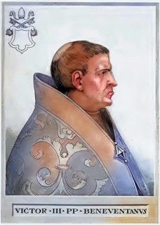Victor III (born around 1027 in Benevento, died 16 September 1087 in Montecassino) held office as