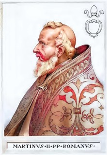 Marinus I (sometimes erroneously also called Martin II, born in Gallese, died 15 May 884 in Rome)