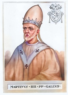 Martin IV (born around 1210 in Mainpincien France, died 28 March 1285 in Perugia) was pope from