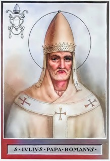 Julius I (Latin: from the Julian family, born in Rome, died 12 April 352) was elected Bishop of