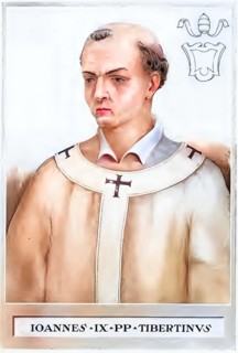 John IX (born in Tivoli, died 900) was Pope from 898 to 900, Historical, authentic, digitally