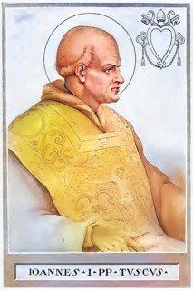 John I (died 18 May 526 in Ravenna) was Pope from 13 August 523 until his death as Bishop of Rome,