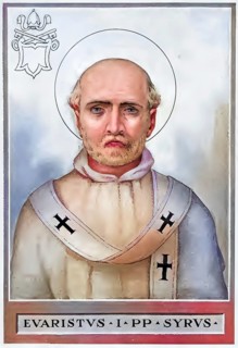 Evaristus (born in the 1st century, died probably 105-107 in Rome) was a leading figure in the