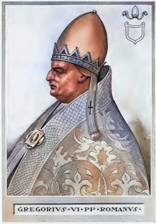 Gregory VI (born Johannes Gratianus Pierleoni, died probably November 1047 in Cologne) was Pope