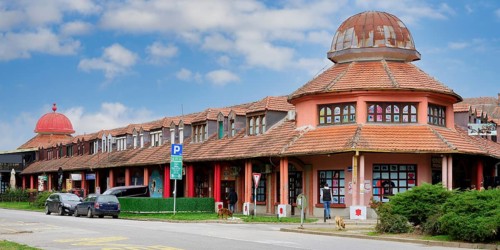 Shopping arcade, Sremski Karlovci, Vojvodina province Serbia