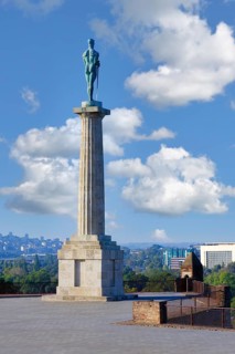 View over Belgrade and Statue of The Victor to commemorate victories against the Ottoman and
