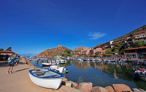 Boats in Port de Porto or Port of Porto on the Porto River, behind the Genoese Tower, Porto, Ota,