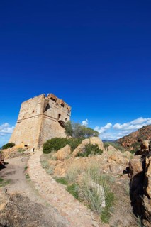 Genoese Tower of Porto, Ota, west coast of Corsica, Corse-du-Sud, Corsica, France