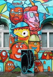 Kiefernstraße children's club, active branch of the Youth Welfare Office in the street art mile