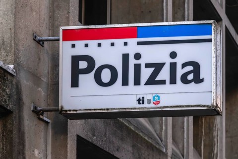Sign Polizia, Lugano, Tessin, Switzerland