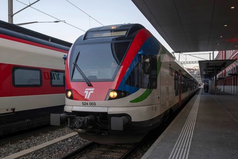Tilo passenger train station, Lugano, Tessin, Switzerland