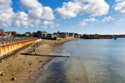 Coastal Town of Gloucester, Cumulus, Cape Ann, Massachusetts, New England, USA