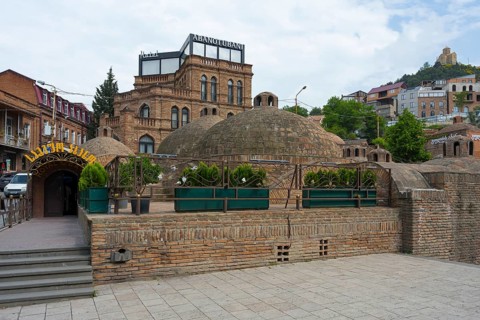 Beautiful traditional baths nestled in an urban landscape, Royal Bath, Sulphur Baths, Abanotubani