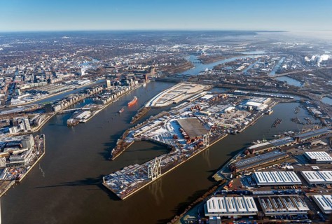 Kleiner Grassbrook, district, port area, jump across the Elbe, Elbbrücken, Hafencity, Veddel,
