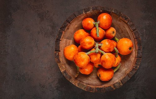 Fresh fruit medlar, loquat, shesek, lokva, Georgia