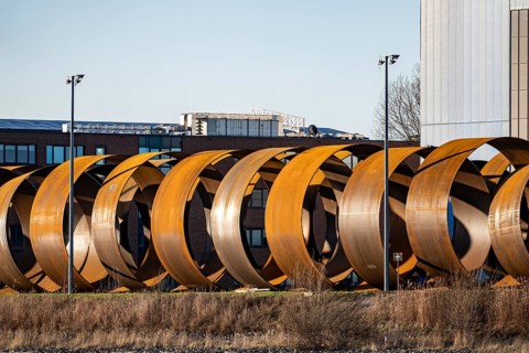 Parts for foundations for offshore wind turbines Monopiles and Single Piece Foundations, in the