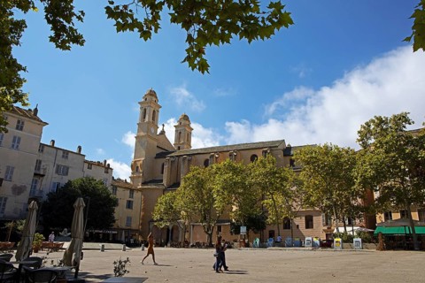 Saint Jean-Baptiste à Bastia Church or St. John the Baptist Church on Place du Marché or Market