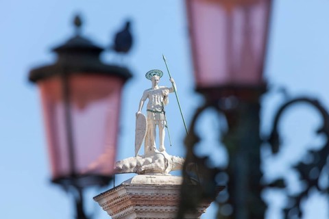 Theodorus Column on Piazzetta San Marco, San Marco, Venice, Veneto, Italy