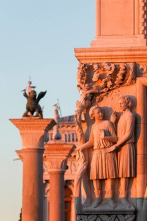 Doge's Palace, corner capital Noah's Drunkenness with his sons Shem (covering Noah's nakedness with