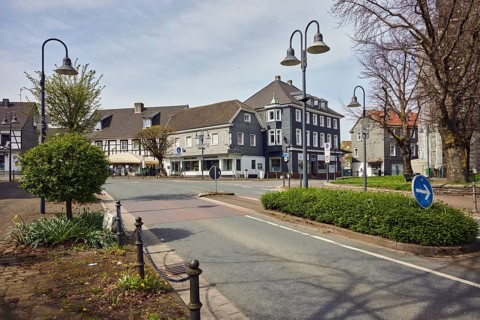 Residential and commercial buildings, houses, general architecture, half-timbered house, street,