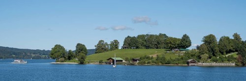 Strandbad Point, Aussichthügel, Tegernsee, Rottach-Egern, Upper Bavaria, Bavaria, Germany