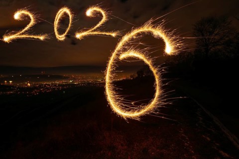 New Year's Eve atmosphere in Stuttgart at the turn of 2025 to 2026: In the foreground, a painted