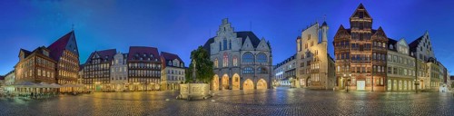 Marketplace illuminates 360 degrees of Hildesheim Germany