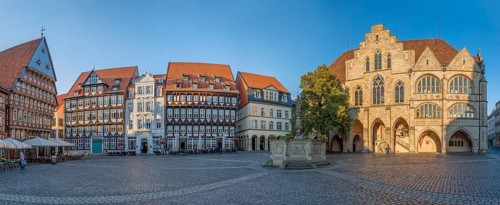 Marktplatz Panorama Hildesheim Germany