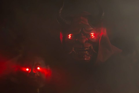 Krampus, Raunacht, winter, Waldburg Castle, Waldburg, Allgäu, Baden-Württemberg, Germany
