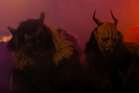Krampuse, fog, murmurs, winter, Waldburg Castle, Waldburg, Allgäu, Baden-Württemberg, Germany