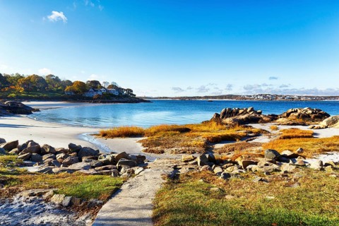 Norwood Heights Beach, Indian Summer, coastline, rocky coastline with private beach for residents