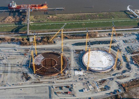 Europe, Germany, Lower Saxony, Stade, LNG, LNG terminal, ports, port, ships, water, ship, shipping,