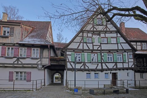Historisches Gerberhaus an der Ach, Achgasse, Blaubeuren, Swabian Jura, Baden-Württemberg, Germany