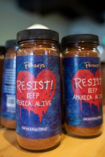 Arvada, Colorado - Bottles of spices on display at the Penzeys Spices store in Olde Town Arvada.