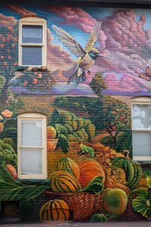 Arvada, Colorado - A mural on a house in Olde Town Arvada