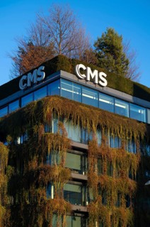 Green façade on the new building, CMS Hasche Sigle office building, Calwer Straße, Logo, Stuttgart,