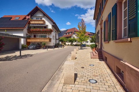 Black Forest house, building, general architecture, town hall, entrance, staircase, balcony, façade
